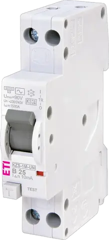 KZS-1M-UNI 1p+N AC B25/0.01