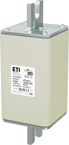 NHU3L aR/aBat 630A/1500V DC AL