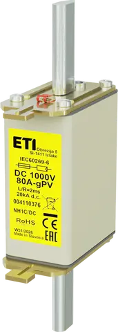 Image of NH1C gPV 80A/1000V DC
