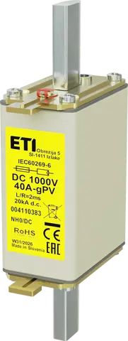 Image of NH0 gPV 40A/1000V DC