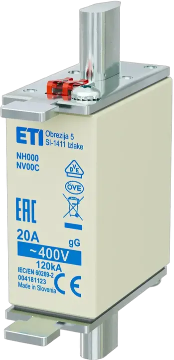 Image of NH000 gG 20A/400V korr.