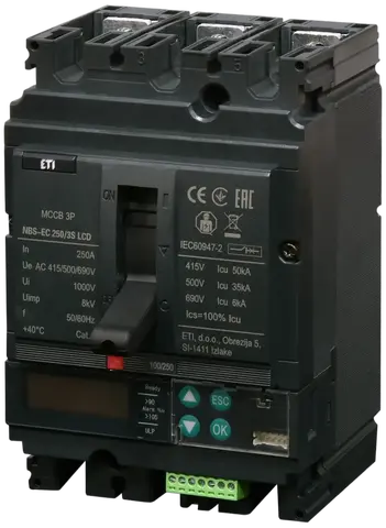 NBS-EC 250/3S LCD 250A 3P